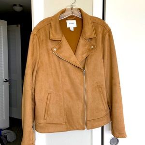 Tan XL Old Navy faux suade w zipper sleeves
